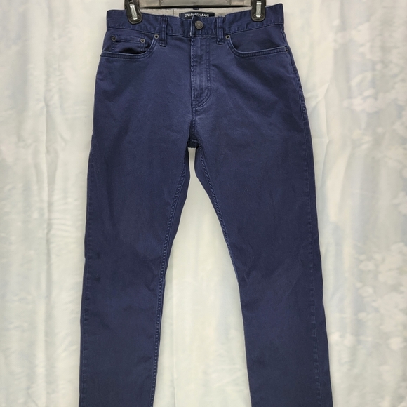 Calvin Klein Jeans Slim Straight Navy Blue Pants 30 x 32 - Picture 3 of 9